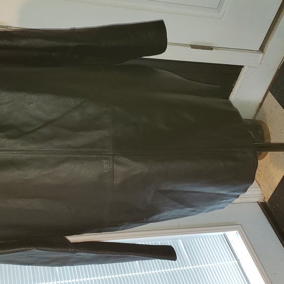 FF TRIBECA STUDIO 2XL LEATHER THREE-QUARTER LENGTH BLACK JACKET COAT - Picture 7 of 11